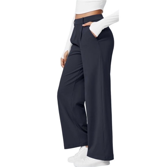 HALARA Pants - NWT❗️HALARA Flex TALL Size XL High Waisted Navy 32” Inseam Wide-Leg Pants